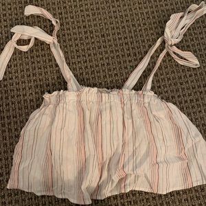 Stripped peplum tank